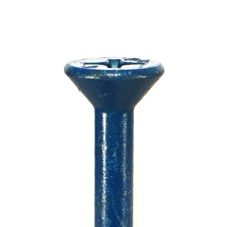 CONFAST 1/4" x 6" Blue Flat Phillips Concrete Screw Anchor with Drill Bit for Anchoring to Masonry, Block or Brick (Box of 100)
